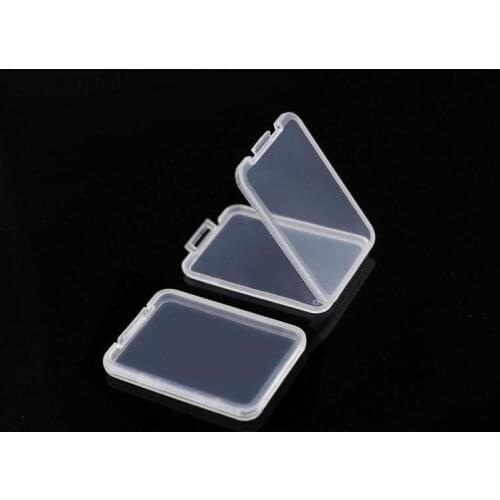 Slim Sd Card Case Plastic Box Transparent Standard Holder Ms White Box Storage Case For Tf Micro Sd Xd Cf Card Wholesale