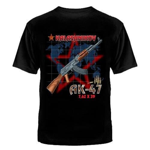 Unique Russian Military Kalashnikov AK-47 Assault Rifle T-Shirt. Summer Cotton O-Neck Short Sleeve Mens T Shirt New S-3XL