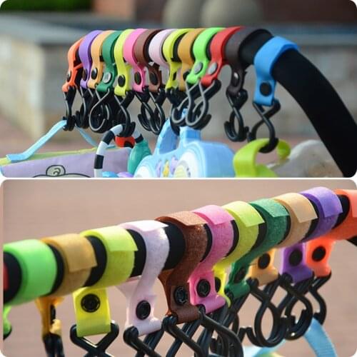 2PCS Baby Stroller Hook Baby Hanger Multi Purpose Carabiner Metal Buckle Buggy Diaper Bag Hooks for Stroller Cart Hook Accessory