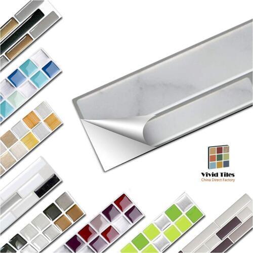 Vividtiles 6-Sheet Self Adhsive Decoration Wallpaper 3d Bathroom & Kitchen Mosaic Tile Stickers