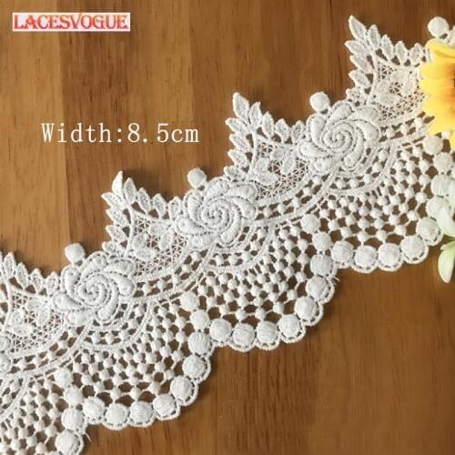 19yards 8.5cm Cotton embroidery Lace trim Patchwork Needlework sewing accessories Clothes edge decoration Garment material 263