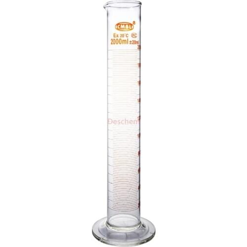 2000ml,Glass Measuring Cylinder With Spout,2L,Length 500mm,Laboratory Glassware
