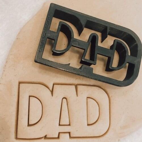 Dad Fathers Day Happy Biscuit Seal 3D Custom Baking Tool