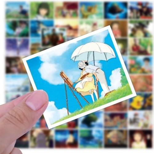 50pcs Japanese Anime Miyazaki Hayao Stickers Cartoon Spirited Away Sticker for Refrigerator Car Helmet Bicycle Guitar Notebook