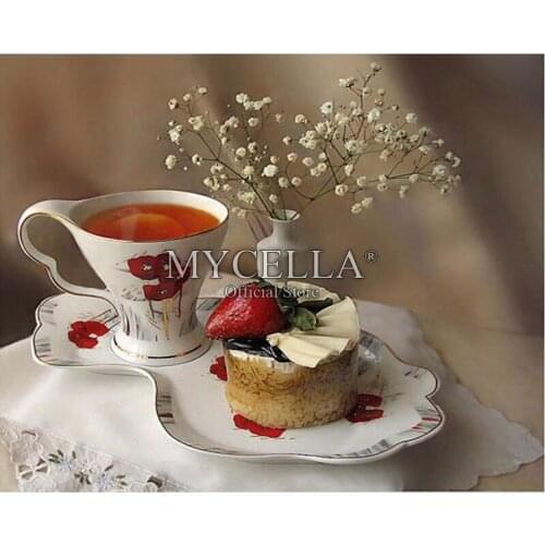 5D DIY Diamond Painting Hearty breakfast Stickers Full Round Rhinestone Mosaic Cross Stitch Diamond Embroidery Home Decorative