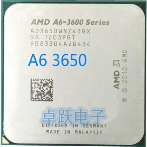 Free shipping AMD a6 3650 2.6GHz 4MB 100W quad core CPU processor FM1 scrattered pieces A6-3650 APU