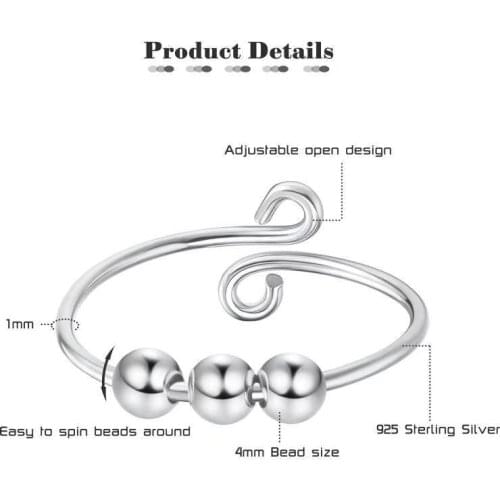 Decompression Glass Beaded Rings for Women Jewelry Aesthetic Ringen Matching Bijoux Femme Lgbt Accessoires Korean Style