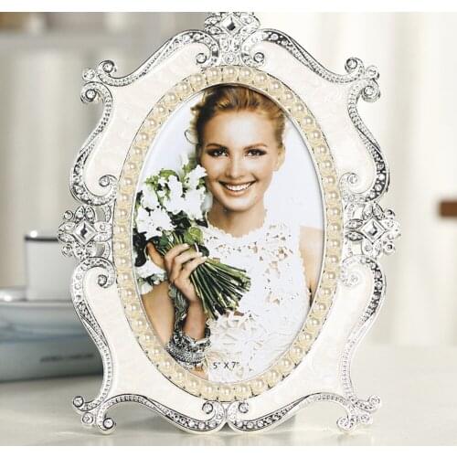 White Pearl 6/7/10 Inch Photo list Creative bedroom Chapter Desktop Living decoration Family Portret Wedding Photo list