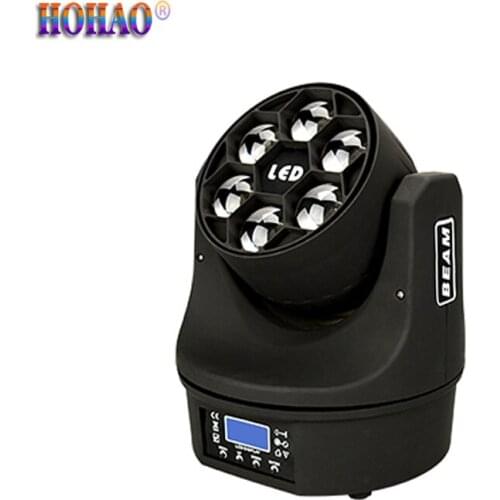 HOHAO 6pcs x 15W RGBW 4in1 Led Bee Eyes Shaking Head Laser Lamp Dj Disco Lighting For Bar KTV Party Room Flashlight