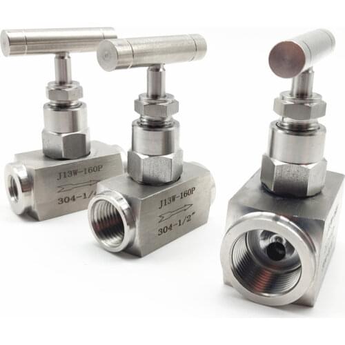 High Pressure 1/4" 3/8" 1/2" 3/4" 1" BSP Female Shut Off Needle Valve Crane 2300 PSI 304 Stainless Flow Control