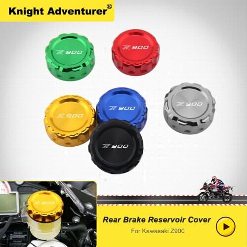 Logo:Z900 Hot sell Motorcycle CNC Aluminum Rear Brake Fluid Reservoir Cover Cap For Kawasaki Z900 Z 900 z900