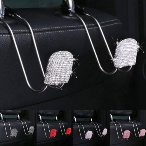 Multi-function Car Coat Hanger Car Seat Back Storage Double Hook Car Organizer Hanging Storage Holder For Groceries Bag Handbag