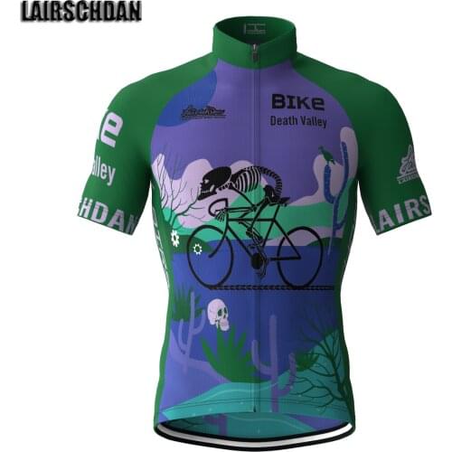 LairschDan Mens Cycling Jersey MTB Malliot Ciclismo Hombre 2021 Summer Breathable Riding SportWear Bike Death Valley Cycle Tops