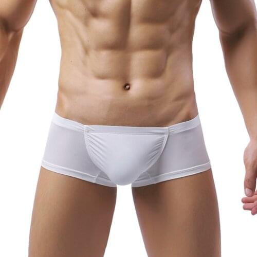 Men Underwear Low Waist Sexy Bugle Pouch Boxer Shorts Breathable Slip Homme Underpants Trunks Ropa Interior Para Boxershorts