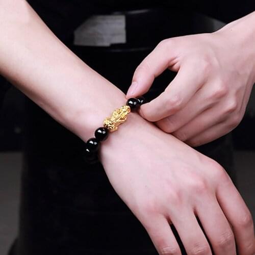 Men Beads Bracelet Chinese Feng Shui Pi Xiu Bracelet Wealth Bracelet Good Luck Jewelry Anniversary Celebrations Trendy Bracelet
