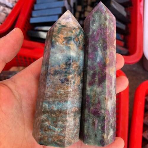 Natural Crystal, New Material Of Red, Blue And Emerald Reiki Home Decoration 60-90mm