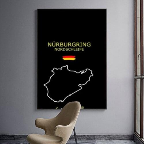 Nurburgring North Ring Poster Canvas Painting Characters Retro TV Movie Prints Children Room Decoration Wall Art Picture
