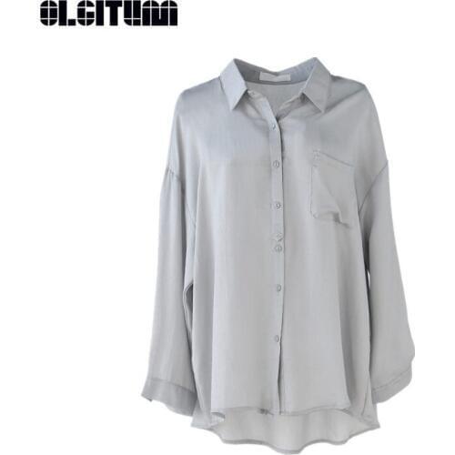 Женские рубашки с длинным рукавом OLGITUM China At AliExpress