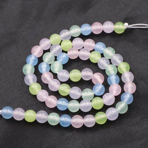 Wholesale Round Crystal Loose Beads for Jewelry Making Multi 6mm Natural Stone Jades Quartzs Spacer Beads DIY Accessories 15"B19