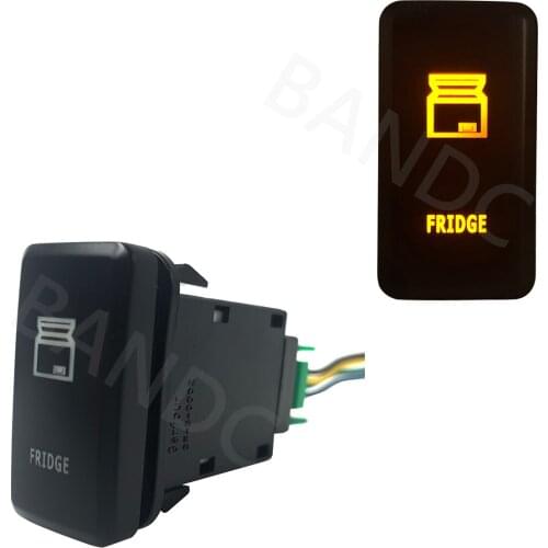 Orange Led Light,FRIDGE Push Switch for Toyota Hilux KUN26R, GGN15R, GGN25R , Toyota Car Accessory, 3Amp 12V,+ Wiring Connector