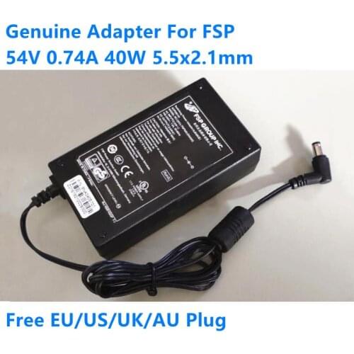 Genuine FSP FSP040-DWAW2 40W 54V 0.74A 5.5x2.1mm FSP040-DWAW3 AC Power Adapter For POE Power Supply Charger