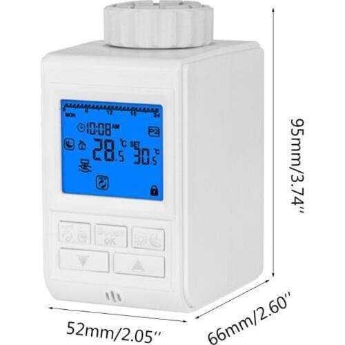 Programmable Thermostat Timer TRV Radiator Valve Actuator Temperature Controller