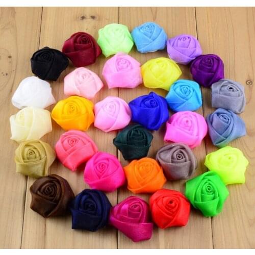 Organza Rosette 1.5inch Organza Rose For Hair Accessories 30Colors