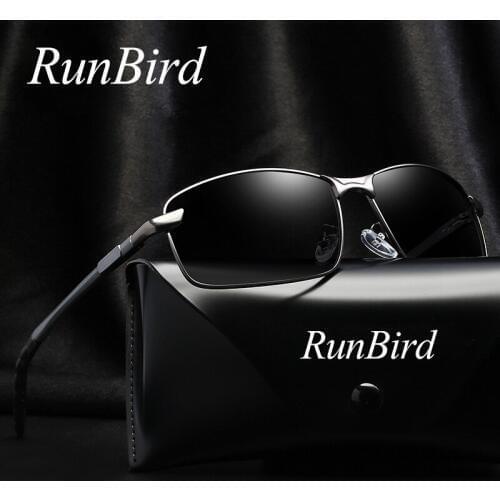 RunBird Polarized Sunglasses Men Driving Male 16 Colors Sunglasses Day Night Vision Driving Travel Women Eyewear 5383