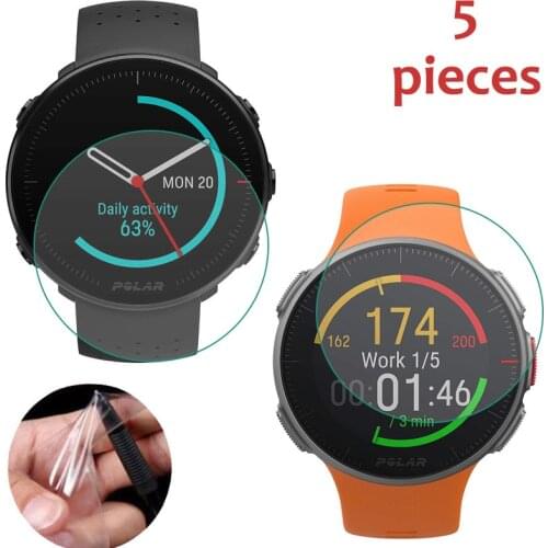 5pcs Soft TPU Smartwatch Clear Protective Film Guard For Polar Vantage V M Sport Smart Watch Full Screen Protector Cover