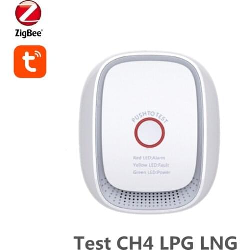 Tuya Zigbee Smart Combustible Gas Sensor Detector LPG Gas Detector Control Works With Tuya Zigbee Gateway Only