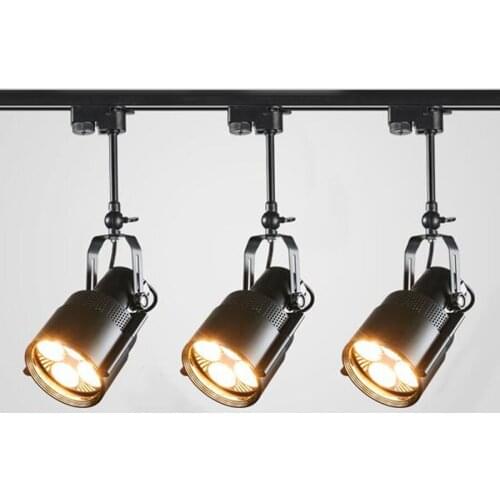 25W 35W Vintage Art Industrial Ceiling Light Retro LED Track Light Clothing Store Cafe Shop Spotlight Surface Mounted Downlight