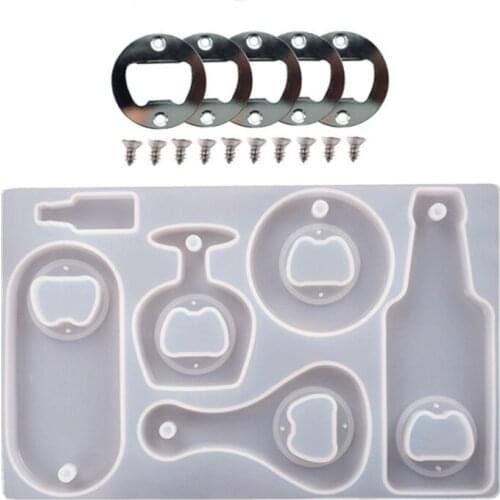 DIY bottle opener shape silicone mold fondant chocolate decoration mold kitchen accessories
