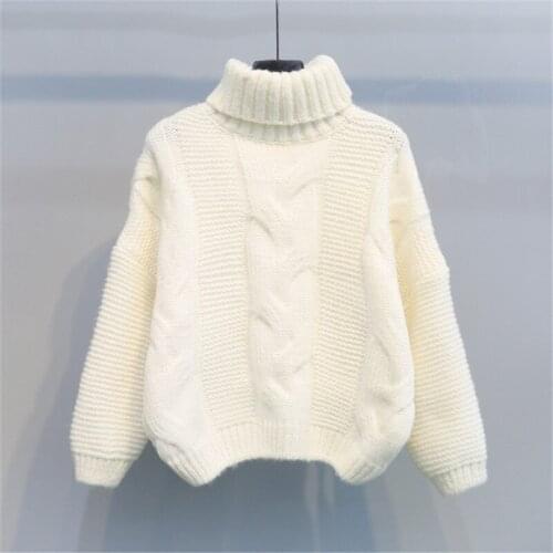 Womens Sweaters 2021 Turtleneck Sweater Women Autumn Winter Casual Short Sweater Knitted Pullovers Sweaters Female Pull Femme