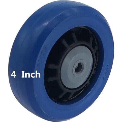 4 Inch Caster Medium Natural Rubber Single Wheel Elastic Wear-Resistant Trolley