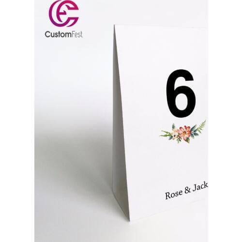10pcs/lot Personalized floral theme stand free table number TN001