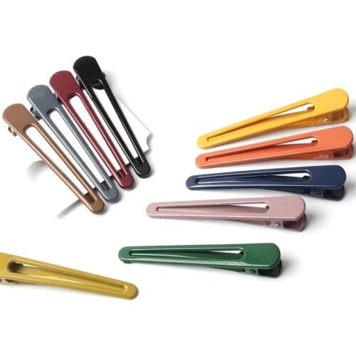 20Pcs/Set Metal Duckbill Clips Color Hair Clips Simple Basic Hairpins Painted Fashion Hair Accessories For Girls Barrette