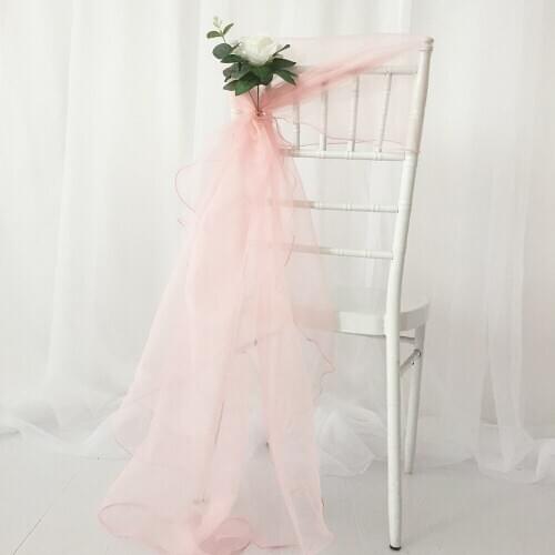 20pcs / lot Pink Chair Sash Chair Cap Event Wedding Decoration