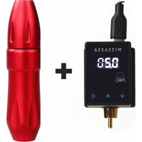 2020 New Arrival Tattoo Rotary Machine Pen Strong Quiet With Mini Touch Screen Display Wireless Tattoo Power Tattoo Kit