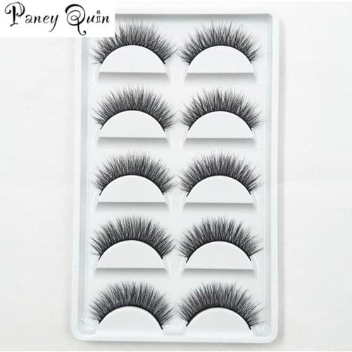5 Pairs/set 3D Chemical Fiber False makeup Eyelashes Naturally Long and Realistic Style Handmade Five Pairs Black Lashes