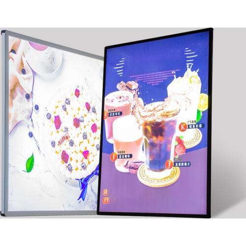 A4 menu display led photo frame gold poster frame led light box