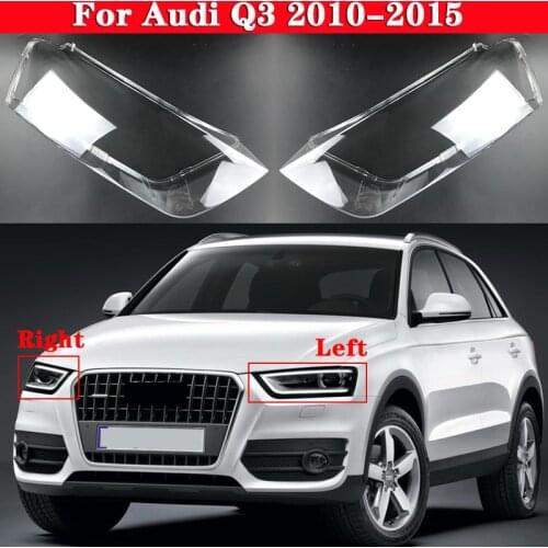 Car Front Headlight Cover Lampcover For Audi Q3 2010-2015 Auto Headlamp Lampshade Head Lamp light Covers glass Lens Shell Caps