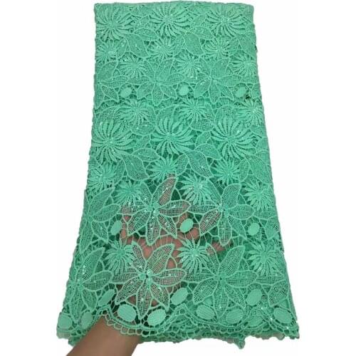 White African Cord Lace Fabric 2021 High Quality African Nigerian Guipure Cord Lace Fabric Water Soluble Lace For Party 5yards