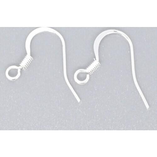 Free Shipping 200pcs (100 pairs) Silver Plated Earring Wire Hooks 16x15mm Findings Wholesale J0723