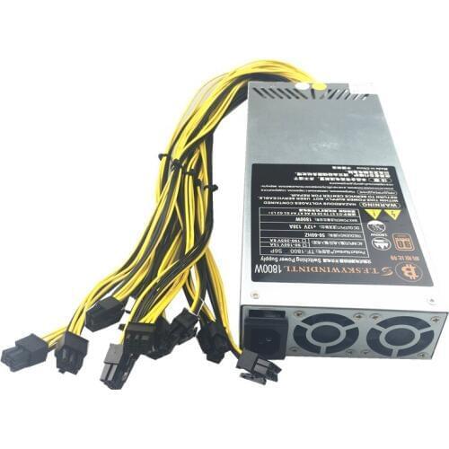 1800W PC Power Supply 1800W 12V 168A Miner Bitcoin Power Supply For Mining Machine 1800W Bitcoin Mining PSU PC Power Supply 6Pin