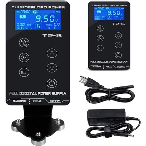 Tattoo Power Supply Digital LCD Touch Screen Tattoo Power for Coil & Rotary Tattoo Pen Black TP-5 HP-2 Tattoo Power Supplies