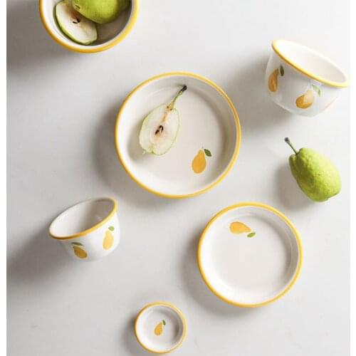 Big Apple Big Pear Home Rice Bowl Dish ramen bowls for kitchen ceramic noodle bowl