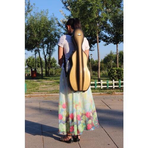 Violin Case Mixed Carbon Fiber Adjustable Size Violin case brown color