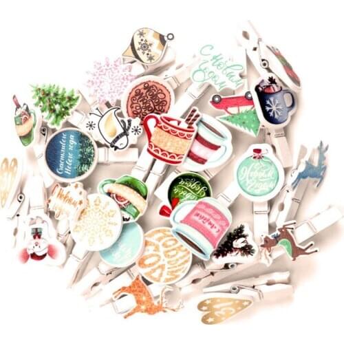 Wood Clothes Pegs Clothespin Clips Office Christmas Wedding Party Decoration Accessories Photo Hanging Pegs DIY 40-50mm 5pcs