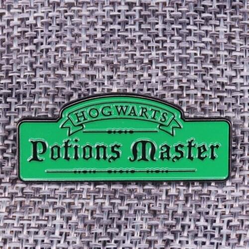 Potions master enamel pin Wizardry School brooch wizard bookish badge witchcraft jewelry collection decor