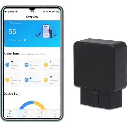 OBD GPS Tracker 4G Technology Rapid Acceleration / Deceleration Alarm for UBI Insurance